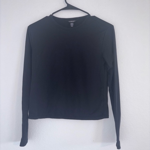 Athleta Essential Black Longsleeve XXS - Picture 7 of 9